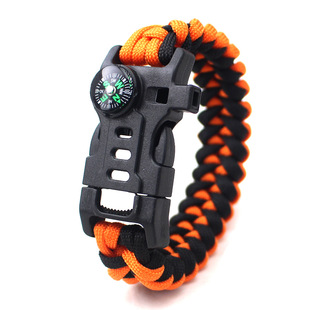 Camping Survival Carrying Strap Parachute Cord Bracelet Outdoor Multifunctional Compass Firestone Handmade Braided Survival Bracelet Camping Survival Carrying Strap Parachute Cord Bracelet Outdoor Multifunctional Compass Firestone Handmade Braided Survival Bracelet