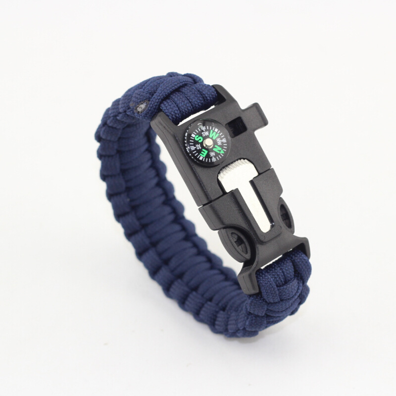 Camping Survival Carrying Strap Parachute Cord Bracelet Outdoor Multifunctional Compass Firestone Handmade Braided Survival Bracelet