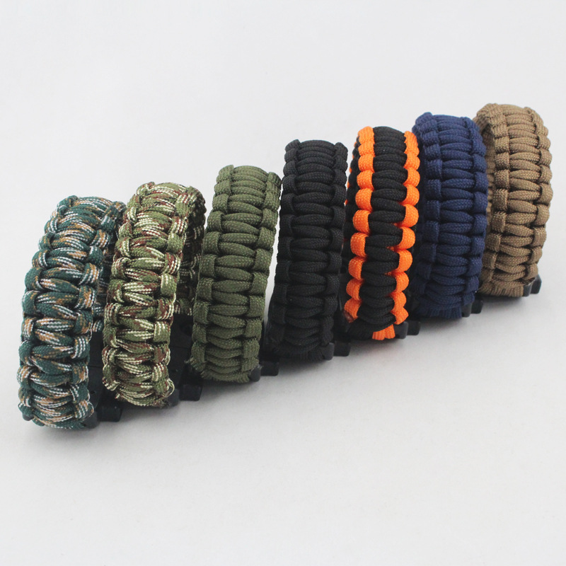 Camping Survival Carrying Strap Parachute Cord Bracelet Outdoor Multifunctional Compass Firestone Handmade Braided Survival Bracelet Camping Survival Carrying Strap Parachute Cord Bracelet Outdoor Multifunctional Compass Firestone Handmade Braided Survival Bracelet