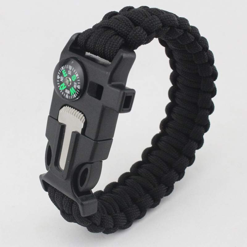 Camping Survival Carrying Strap Parachute Cord Bracelet Outdoor Multifunctional Compass Firestone Handmade Braided Survival Bracelet Camping Survival Carrying Strap Parachute Cord Bracelet Outdoor Multifunctional Compass Firestone Handmade Braided Survival Bracelet