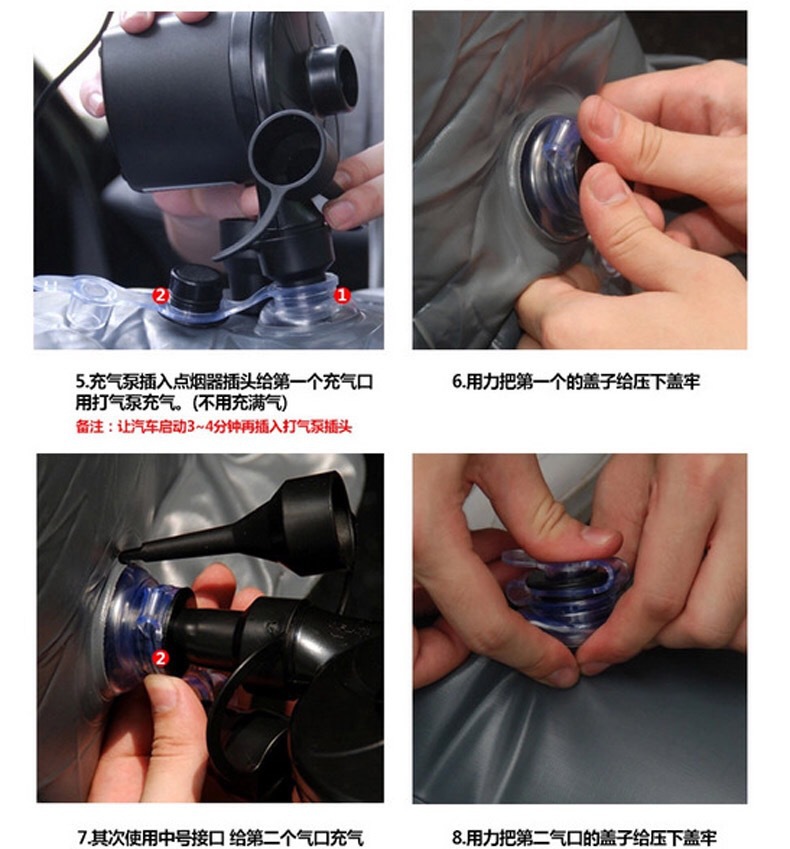 Vehicle-Mounted Inflatable Bed Car Supplies Middle and Rear Row Mattress Sleeping Mattress Car Rear Seat Floatation Bed Car Travel Bed