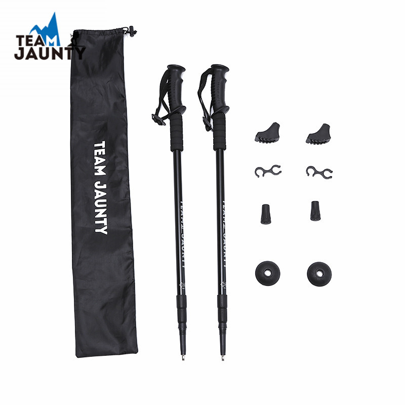 Cross-Border Hot Sale Trekking Pole Set Three Straight Handle Walking Stick Ski Pole Shock Absorber Crutch Spot Supply Direct Sales