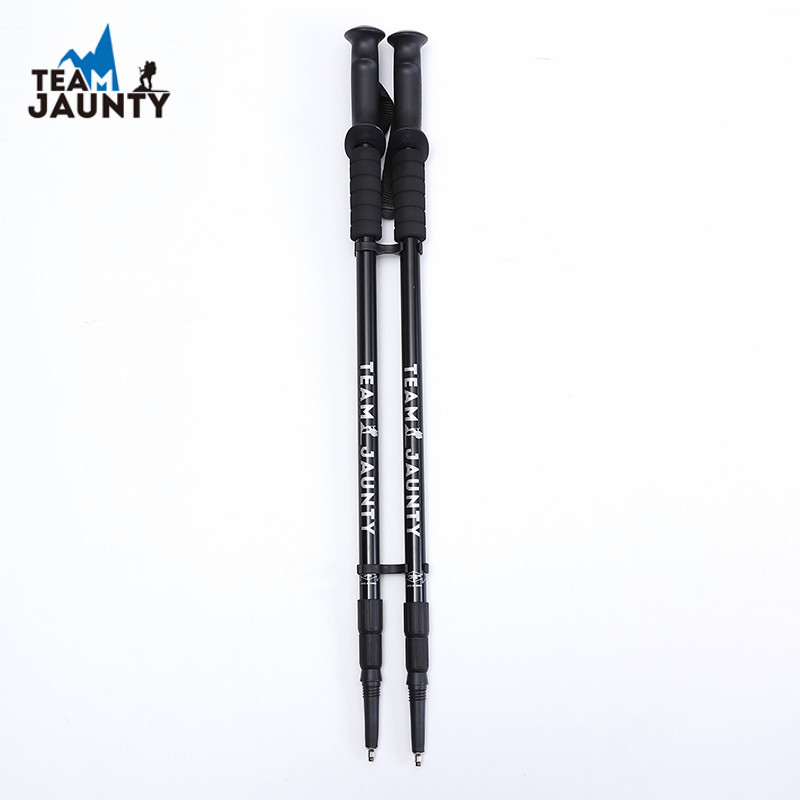 Cross-Border Hot Sale Trekking Pole Set Three Straight Handle Walking Stick Ski Pole Shock Absorber Crutch Spot Supply Direct Sales