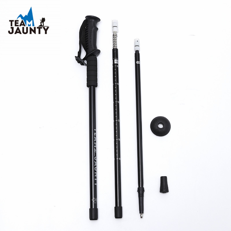Cross-Border Hot Sale Trekking Pole Set Three Straight Handle Walking Stick Ski Pole Shock Absorber Crutch Spot Supply Direct Sales