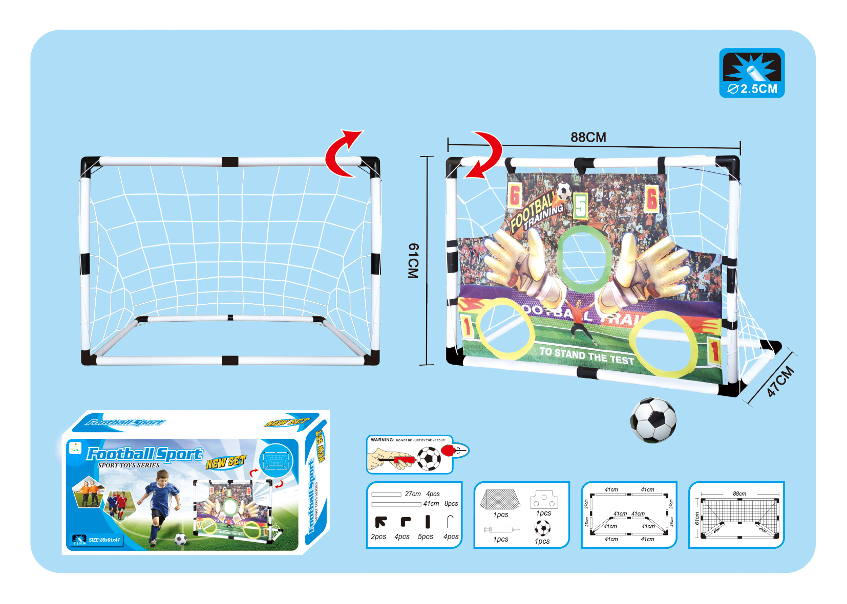 Portable Children's Assembly Football Gate Detachable Goal Educational Sports Toy Outdoor outside Shooting Ball Machine Portable Children's Assembly Football Gate Detachable Goal Educational Sports Toy Outdoor outside Shooting Ball Machine
