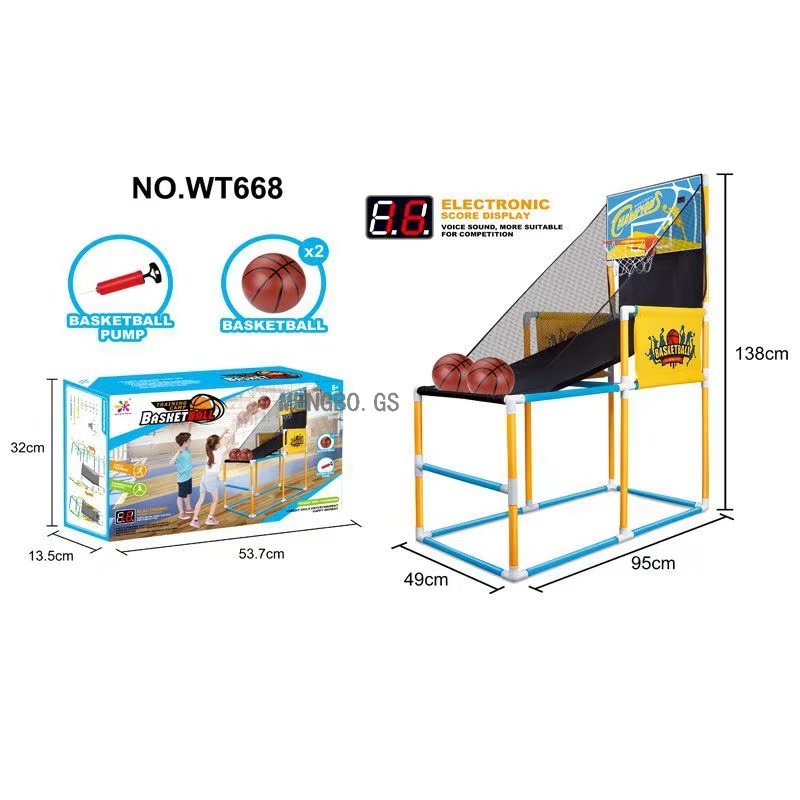 Cross-Border Hot Sale Vertical Shooting Machine Points Basketball Stand Game Machine Parent-Child Outdoor Indoor Ball Toys for Sports
