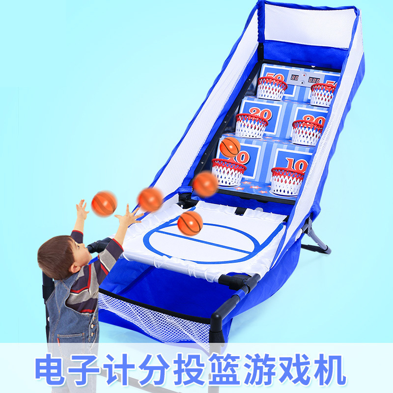 Opel Children&#039;s Electronic Scoring Basketball Stand Shooting Game Machine Frame Baby Indoor Outdoor Ball Toys for Sports