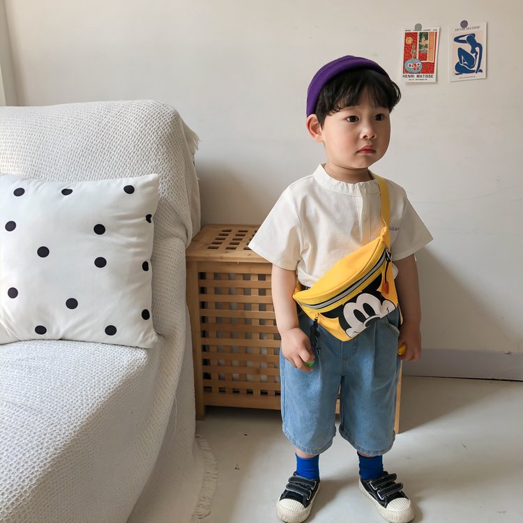 Korean Style Children&#039;s Bags Mini Cartoon Girl Crossbody Bag Boy Chest Bag Cute Toddler Fashion out Waist Pack Backpack