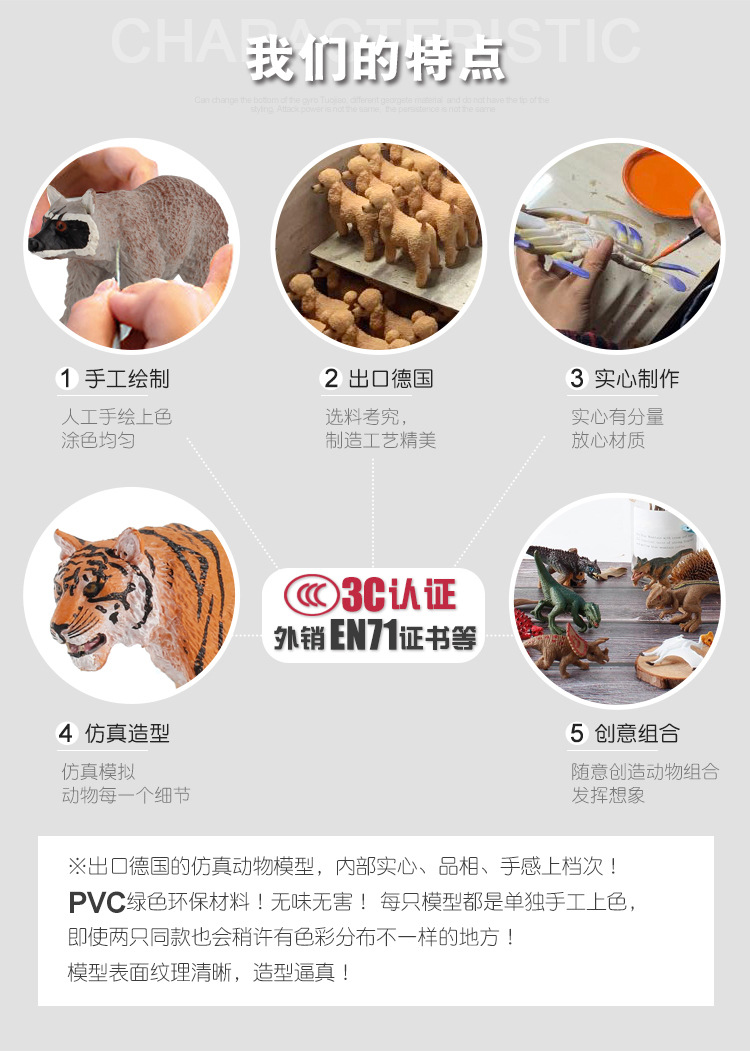 Cross-Border Simulation Primitive Human Prehistoric Animal Model Children's Cognition Cave Man Life Hunting Scene Decoration