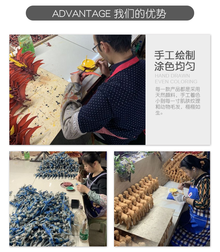 Cross-Border Simulation Primitive Human Prehistoric Animal Model Children's Cognition Cave Man Life Hunting Scene Decoration