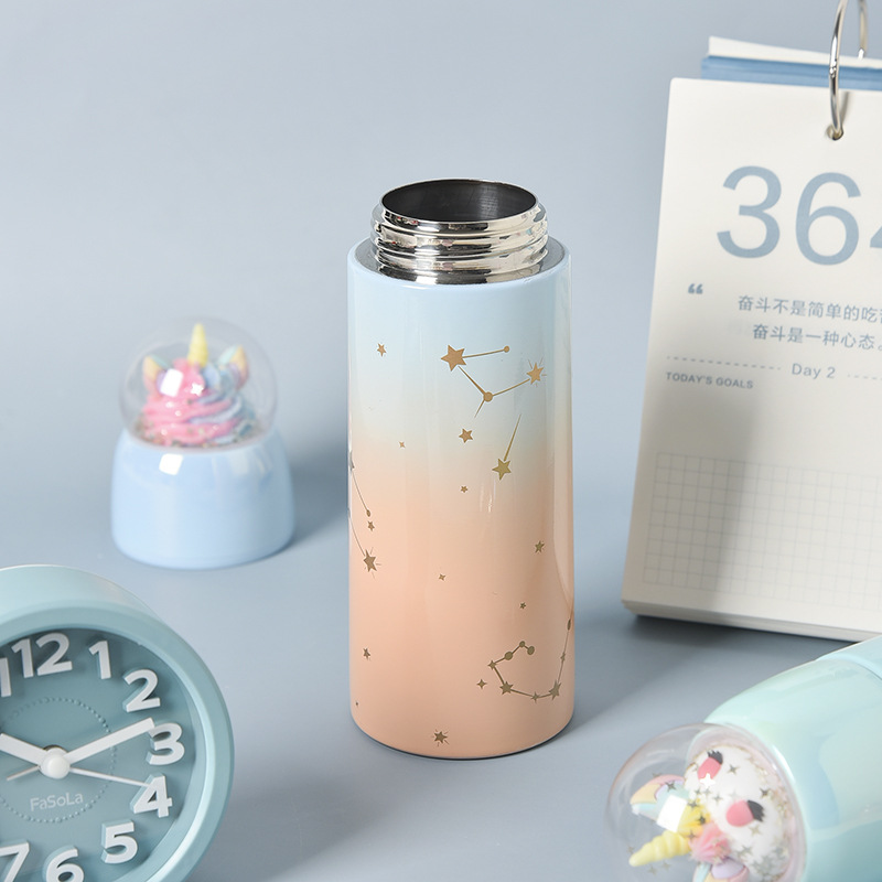 Korean Style Creative DIY Micro Landscape Cartoon Thermal Mug Cute Internet Celebrity Water Cup Female Student Portable Sports Cup