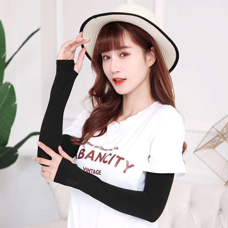 3 Pairs Ice Sleeve Summer Men&#039;s and Women&#039;s Ice Silk Open Finger Sun Protection Oversleeve Gloves Outdoor Cycling and Driving Arm Sleeves