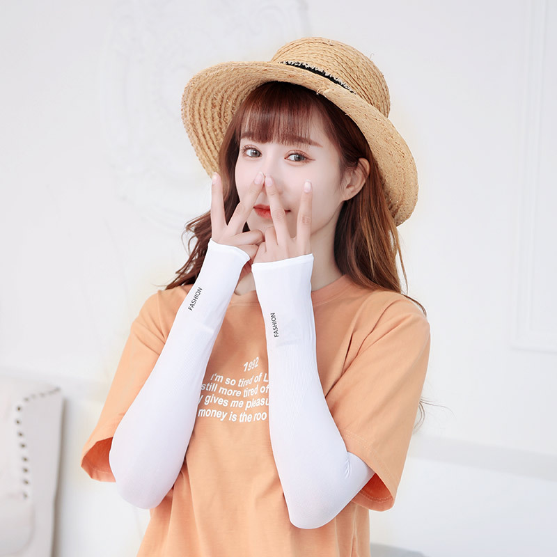 3 Pairs Ice Sleeve Summer Men&#039;s and Women&#039;s Ice Silk Open Finger Sun Protection Oversleeve Gloves Outdoor Cycling and Driving Arm Sleeves