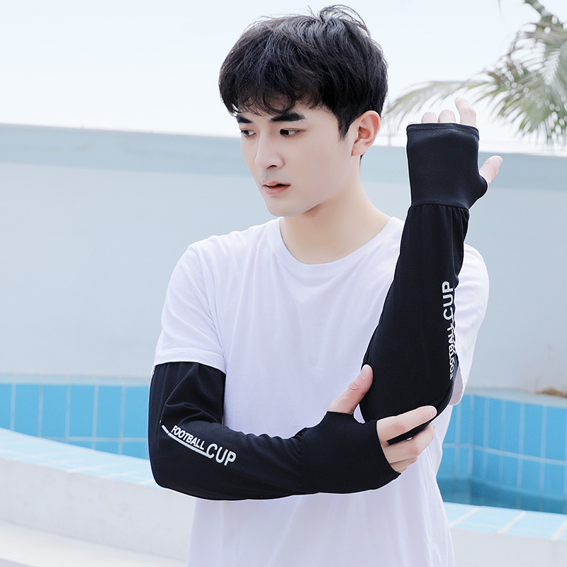 Free Shipping Ice Sleeve Sun Protection Ice Silk Fragrance Oversleeve Female Riding Arm Guard Sleeves Driving Gloves All-Match Ice Ins Oversleeves