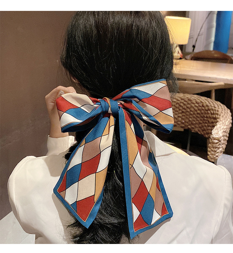 Retro French Women's Silk Scarf Hair Band Ponytail Hair String Small Long Decorative Scarf Ins Tie Tie-up Hair Ribbon Arm Bag Retro French Women's Silk Scarf Hair Band Ponytail Hair String Small Long Decorative Scarf Ins Tie Tie-up Hair Ribbon Arm Bag