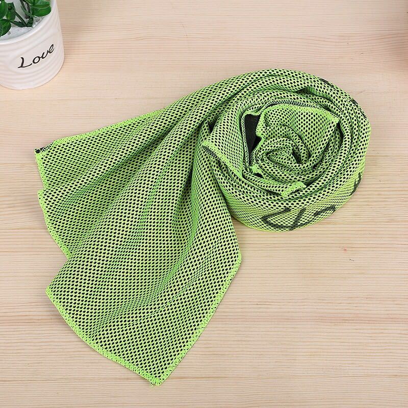 Summer Ice-Cold Towel Outdoor Quick-Drying Sports Two-Color Frozen Towels Cold Sense Sports Towel English Bag Packaging Wholesale