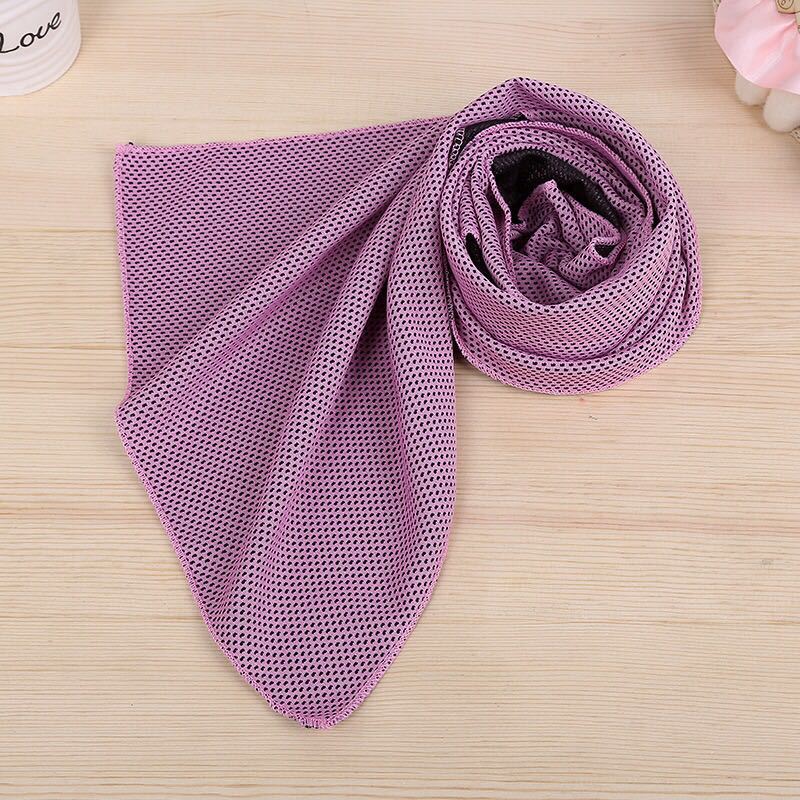 Summer Ice-Cold Towel Outdoor Quick-Drying Sports Two-Color Frozen Towels Cold Sense Sports Towel English Bag Packaging Wholesale