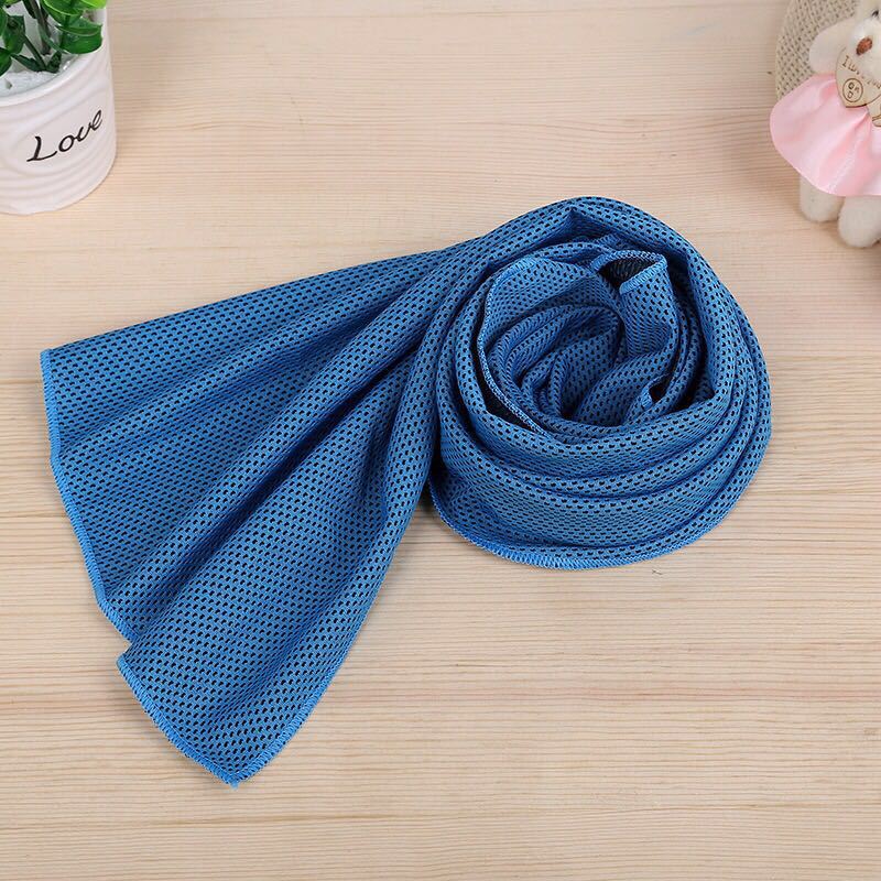 Summer Ice-Cold Towel Outdoor Quick-Drying Sports Two-Color Frozen Towels Cold Sense Sports Towel English Bag Packaging Wholesale