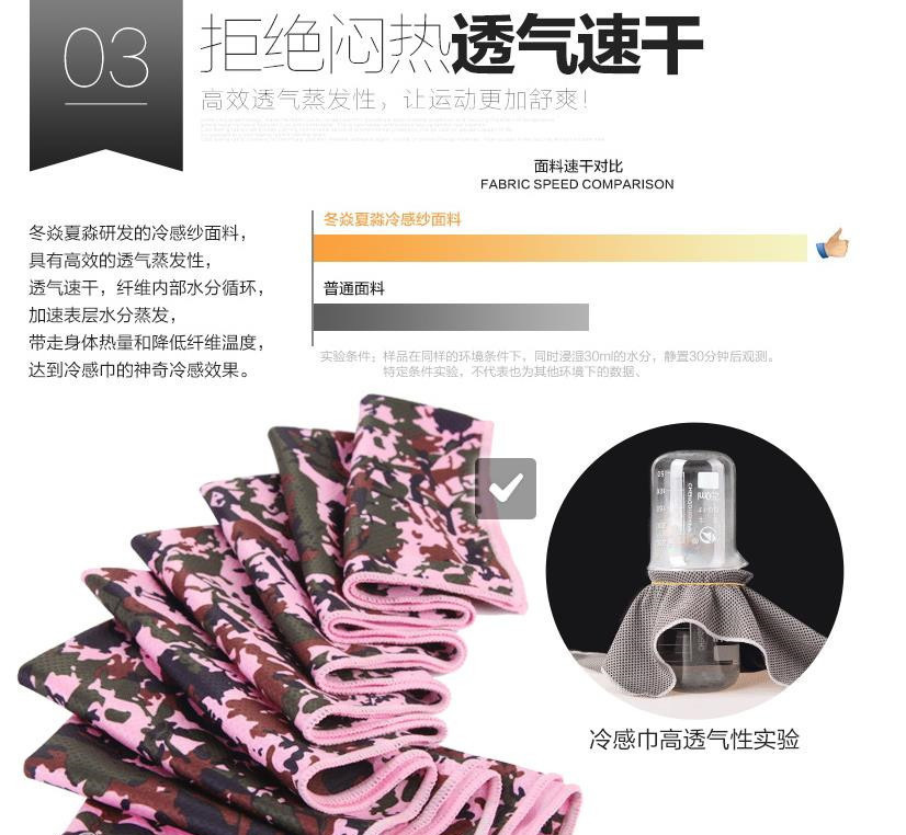 Factory Direct Sales Camouflage Cold Feeling Towel Sports Hood Ice-Cold Towel Summer Cooling Artifact Quick-Drying Towel Can Be Customized