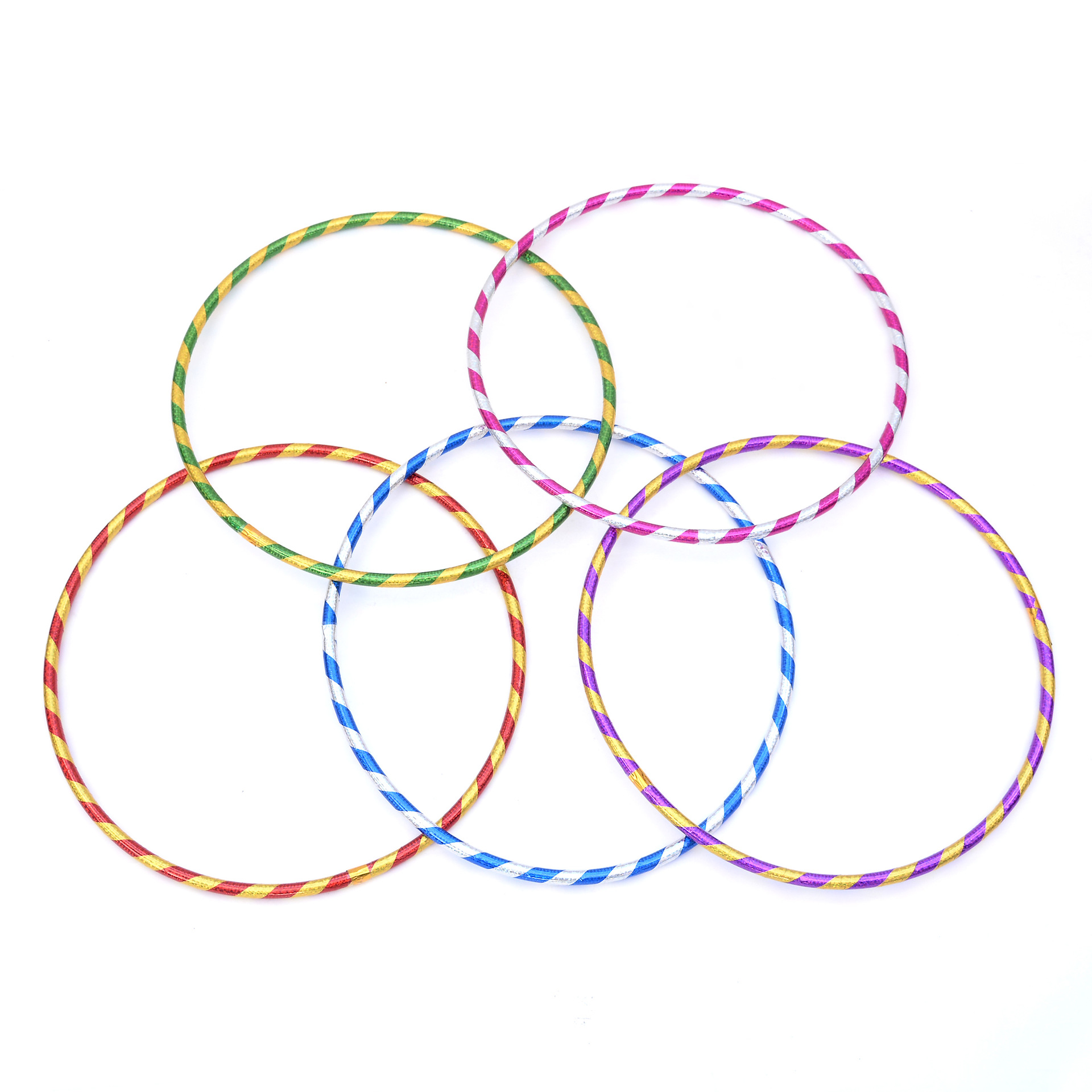1.6 Two-Color Laser Hula Hoop Kindergarten Children Primary School Students Morning Exercise Dance Performance Colorful Small Gymnastics Ring