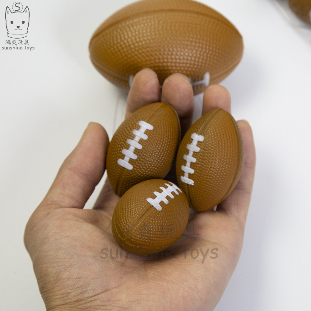 Cross-Border Hot Sale British American Small Brown Rugby Decompression Toys for Children Foam Decompression Pu Ball Custom Printing Cross-Border Hot Sale British American Small Brown Rugby Decompression Toys for Children Foam Decompression Pu Ball Custom Printing
