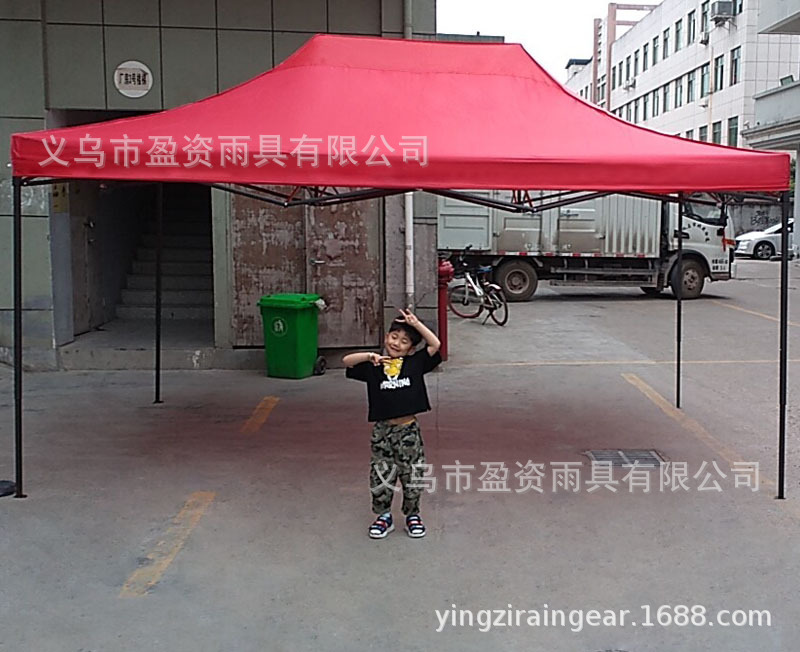 3*4.5 Windscreen Tent Advertising Isolation Outdoor Four-Leg Foldable Awning Four-Corner Epidemic Prevention Canopy Stall