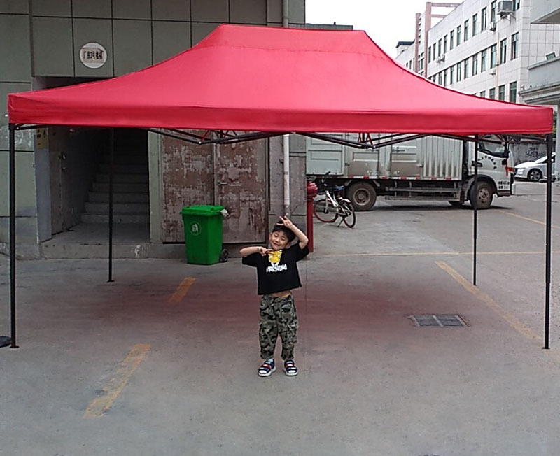 3*4.5 Windscreen Tent Advertising Isolation Outdoor Four-Leg Foldable Awning Four-Corner Epidemic Prevention Canopy Stall