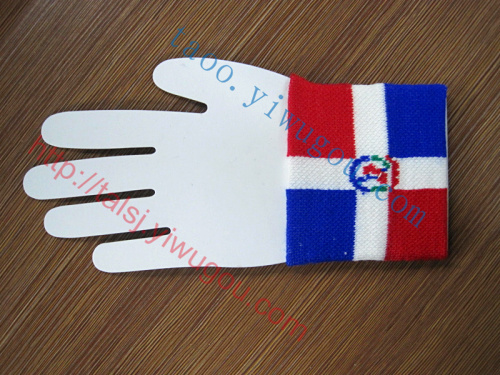 The Dominican Republic Dominican Republic flag personality flag pattern cotton Jacquard knit wrist cuff