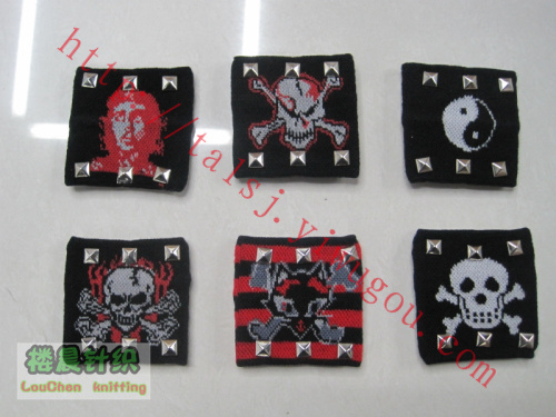 Gossip skull cat skull flame skull pattern Che Guevara cuff spike wristband punk wristband
