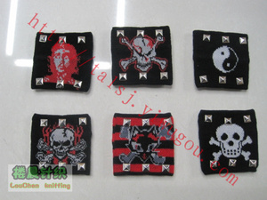Gossip skull cat skull flame skull pattern Che Guevara cuff spike wristband punk wristband