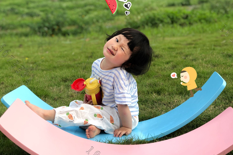 Children's Educational Sense Training Seesaw Kindergarten Sports Game Wooden Balance Board Yoga Balance Practice Board