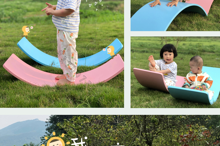 Children's Educational Sense Training Seesaw Kindergarten Sports Game Wooden Balance Board Yoga Balance Practice Board