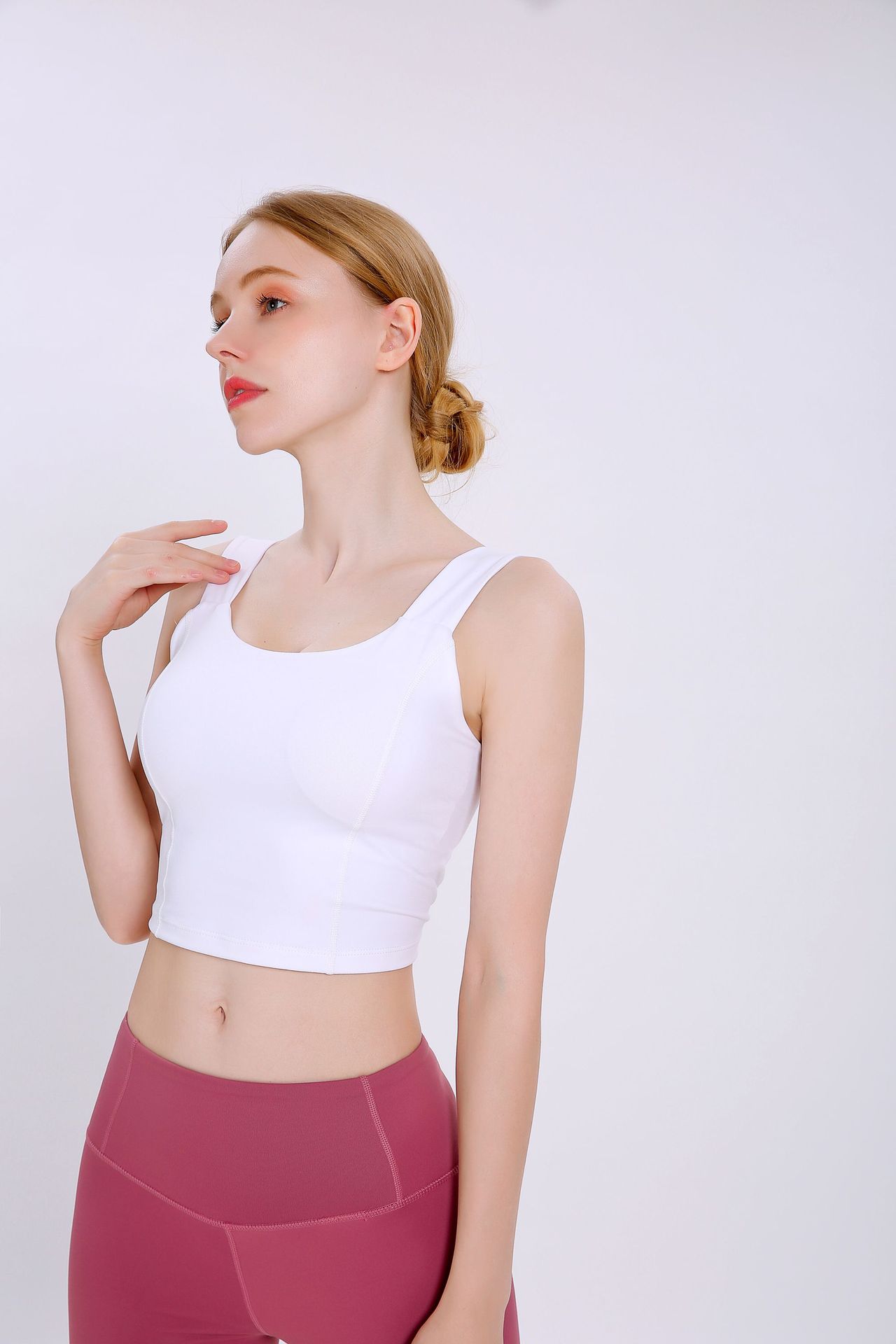 2020 New Korean Style Yoga Exercise Vest Women's Beautiful Back Wrapped Chest Shockproof Quick-Drying Sling Pilates High Elastic Bar