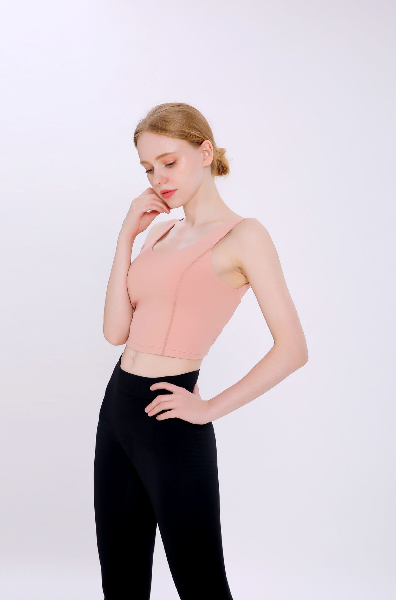 2020 New Korean Style Yoga Exercise Vest Women's Beautiful Back Wrapped Chest Shockproof Quick-Drying Sling Pilates High Elastic Bar