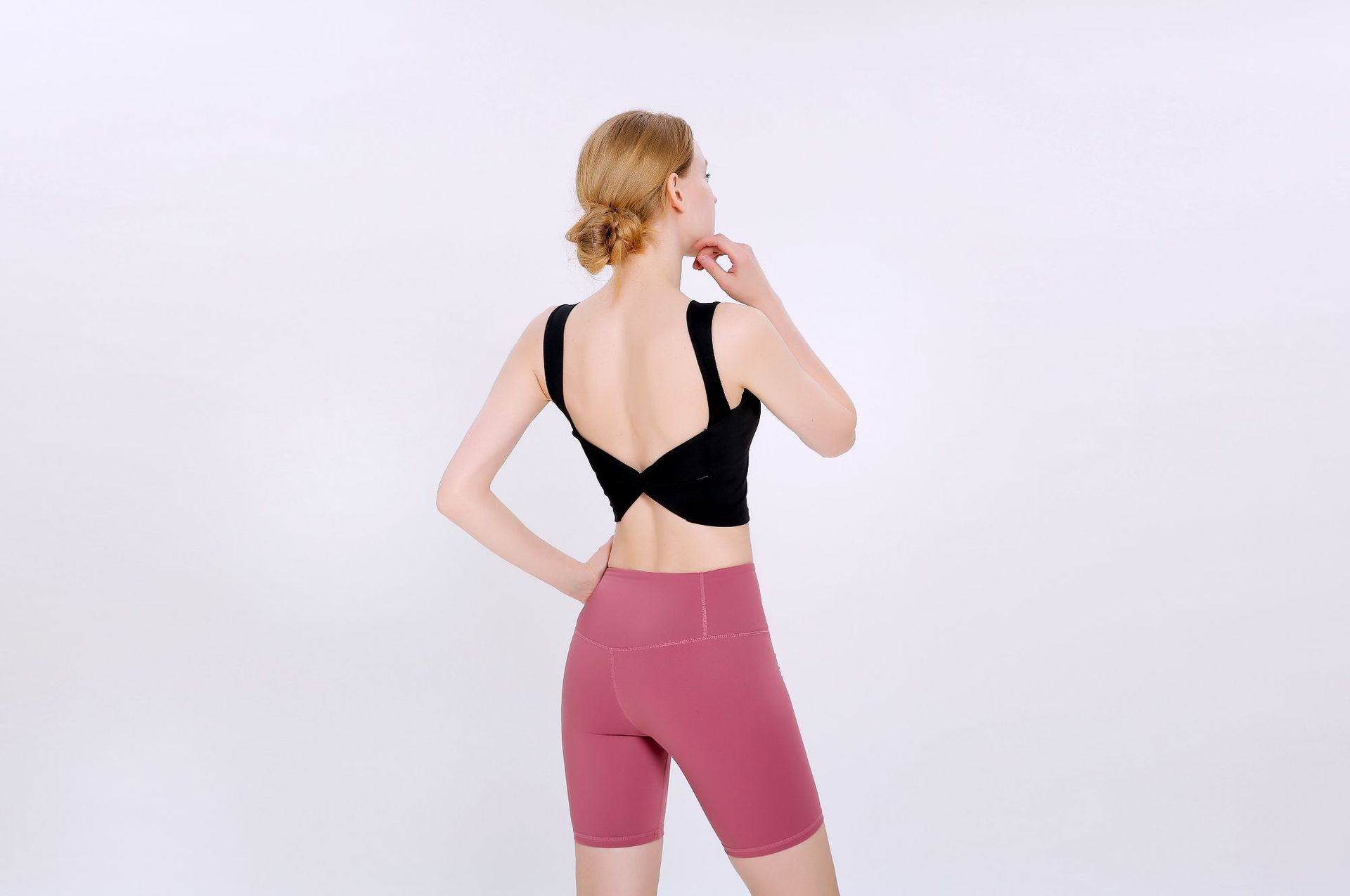 2020 New Korean Style Yoga Exercise Vest Women's Beautiful Back Wrapped Chest Shockproof Quick-Drying Sling Pilates High Elastic Bar