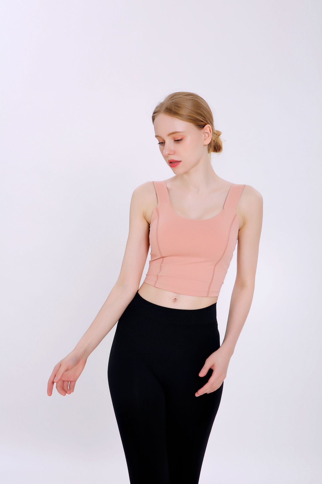 2020 New Korean Style Yoga Exercise Vest Women's Beautiful Back Wrapped Chest Shockproof Quick-Drying Sling Pilates High Elastic Bar
