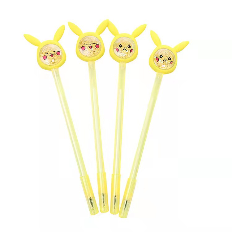Cartoon Animal Sequins Gel Pen Creative Learning Stationery Office Supplies Signature Pen Cute Student Ball Pen Wholesale