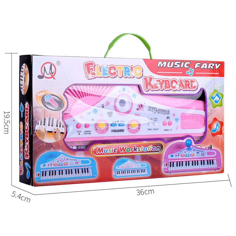 Cross-Border Hot Sale Children Adult 37 Keys Electronic Keyboard Multifunctional Musical Piano Instrument Toy with Microphone