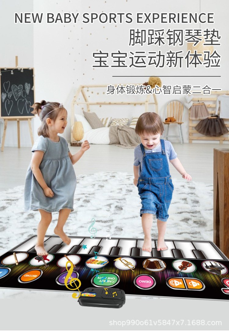 Children's Harmonium Music Blanket Baby Crawling Blanket Black and White Musical Instrument Stain-Resistant Electronic Keyboard Recording Music Dancing Carpet Children's Harmonium Music Blanket Baby Crawling Blanket Black and White Musical Instrument Stain-Resistant Electronic Keyboard Recording Music Dancing Carpet