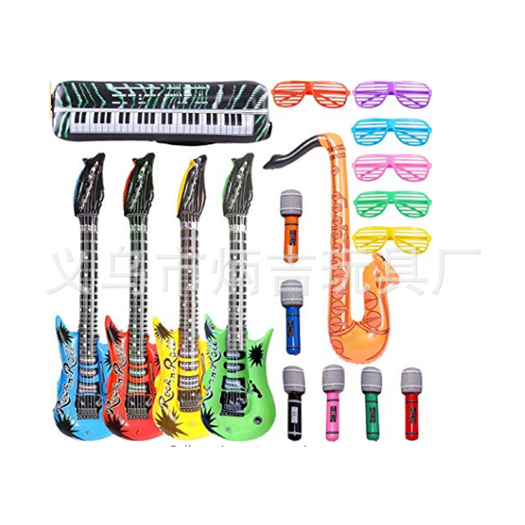 Popular Cross-Border Inflatable Toys Inflatable Guitar Inflatable Musical Instrument Saxophone Children Microphone Inflatable Electronic Keyboard Popular Cross-Border Inflatable Toys Inflatable Guitar Inflatable Musical Instrument Saxophone Children Microphone Inflatable Electronic Keyboard