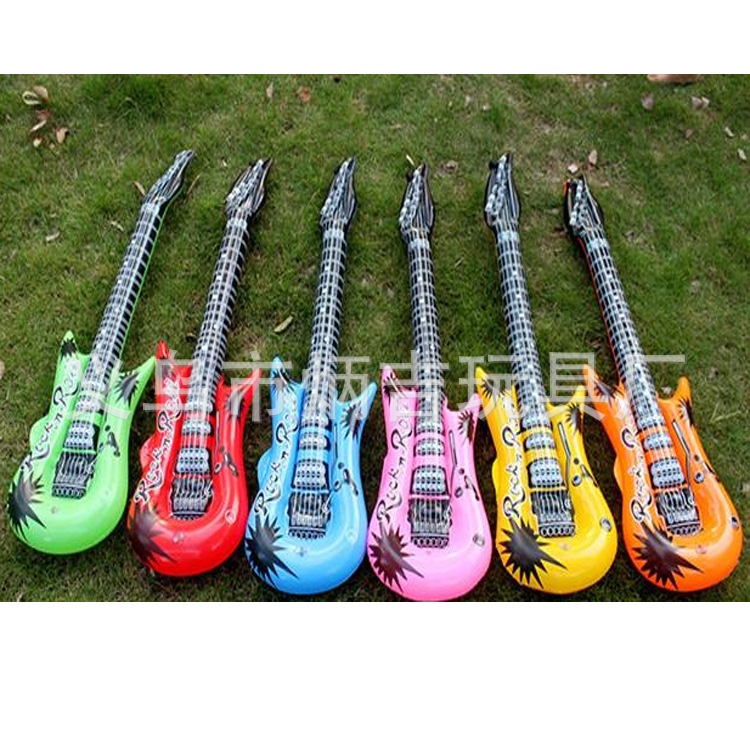 Popular Cross-Border Inflatable Toys Inflatable Guitar Inflatable Musical Instrument Saxophone Children Microphone Inflatable Electronic Keyboard