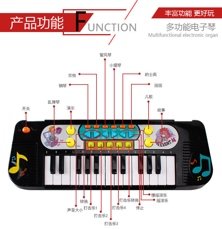 Children's Electronic Keyboard Music Toys Beginner Beginner Baby Piano Early Education Can Play Puzzle 1-2-3-6 Years Old Children's Electronic Keyboard Music Toys Beginner Beginner Baby Piano Early Education Can Play Puzzle 1-2-3-6 Years Old