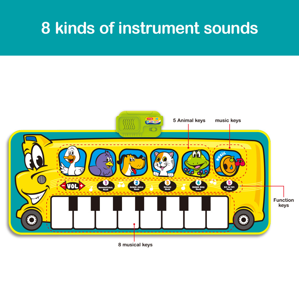 Children Harmonium Music Baby Intelligence Development Musical Instrument Dancing Recording Music Blanket Children Puzzle Electronic Keyboard