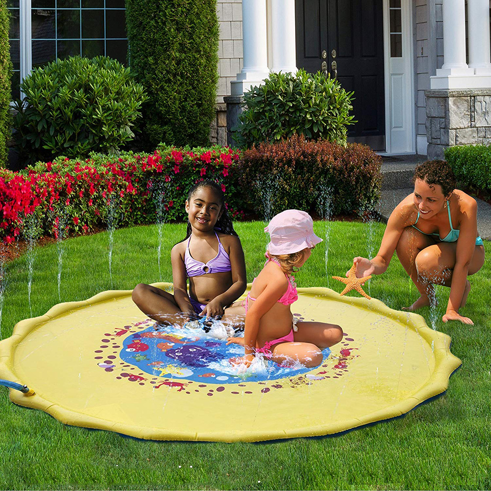 Direct Selling Children&#039;s Lawn Water Spray Game Mat Outdoor Beach Water Playing Toy Sprinkler Mat Spray Pool Factory Supply