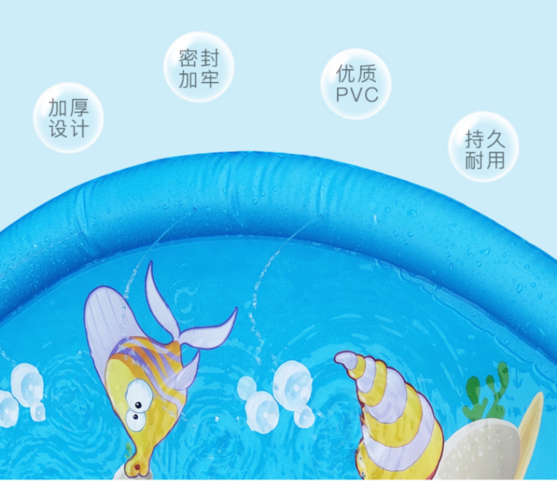 Direct Selling Children's Lawn Water Spray Game Mat Outdoor Beach Water Playing Toy Sprinkler Mat Spray Pool Factory Supply
