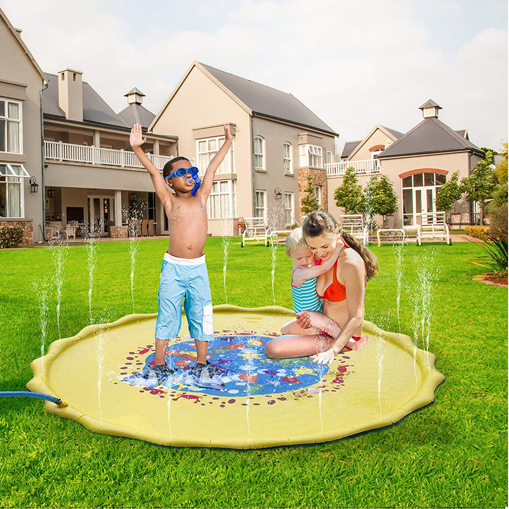Direct Selling Children's Lawn Water Spray Game Mat Outdoor Beach Water Playing Toy Sprinkler Mat Spray Pool Factory Supply