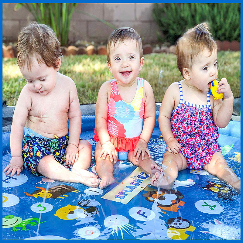 Direct Selling Children's Lawn Water Spray Game Mat Outdoor Beach Water Playing Toy Sprinkler Mat Spray Pool Factory Supply
