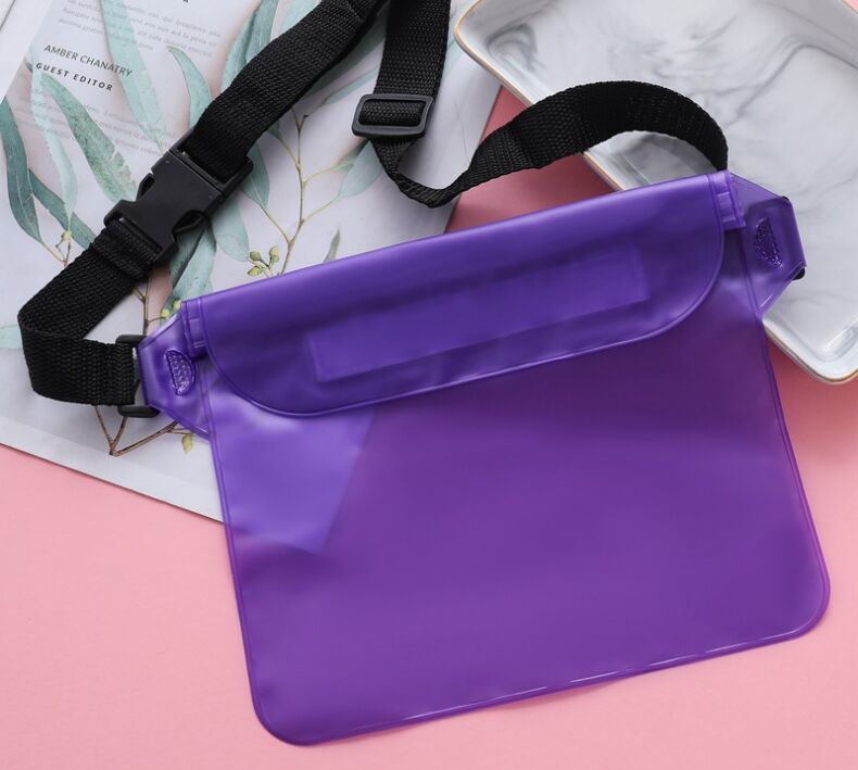 Factory Direct Sales: Outdoor Beach Water Splashing Festival Mobile Phone Waterproof Bag Three-Layer Sealed PVC Storage Waterproof Waist Bag
