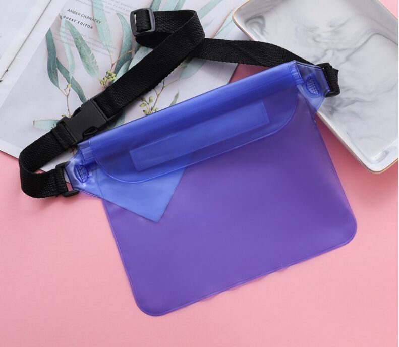 Factory Direct Sales: Outdoor Beach Water Splashing Festival Mobile Phone Waterproof Bag Three-Layer Sealed PVC Storage Waterproof Waist Bag