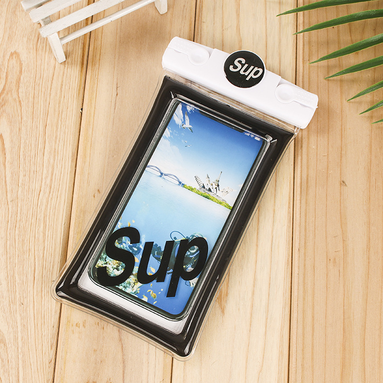 Factory Direct Sales New Inflatable Cartoon Mobile Phone Waterproof Bag Universal Swimming Diving Sealed Transparent Waterproof Protective Cover